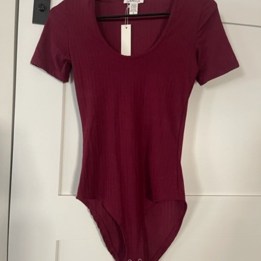 Scoop Neck Ribbed Bodysuit